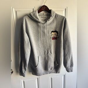 Betty Boop Women Pullover Hoodie Fleece Long Sleeves. Sz M